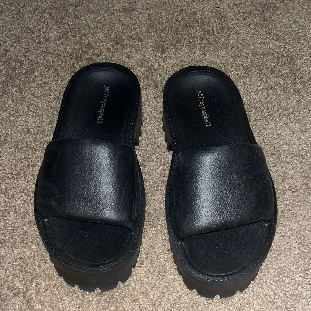 Jeffrey Campbell Black Slide Sandals